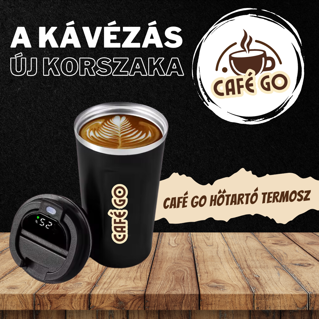 Café Go - Hőtartó Termosz digitális hőmérővel!